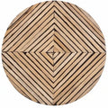 Devika Contemporary Bohemian Two-Tone Bamboo End Table in Natural and Dark Brown