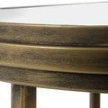 David Frisch Set of 2 Iron and Glass Nesting Tables by Porch & Den