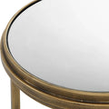 David Frisch Set of 2 Iron and Glass Nesting Tables by Porch & Den