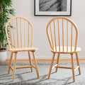 Set of 2 SAFAVIEH Delcie Oval Back Spindle Dining Chairs - Dimensions: 17.9" x 19.7" x 37"