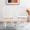 Set of 2 SAFAVIEH Delcie Oval Back Spindle Dining Chairs - Dimensions: 17.9" x 19.7" x 37"
