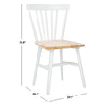 SAFAVIEH Signa Spindle Farmhouse Dining Chair Set (2 Chairs) - Dimensions: 20" W x 20" D x 33" H