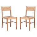 SAFAVIEH Couture Shazia Rattan Dining Chair Set (2 Pieces) - Dimensions: 16.3" W x 21.3" L x 34" H