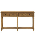 Farmhouse Style Entryway Console Table with Dual Storage Drawers