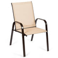 Costway Set of 4 Patio Chairs with Armrests for Garden and Deck - View Details