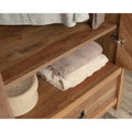 Rustic Farmhouse Herringbone Wardrobe Armoire with 1 Drawer and Garment Rod - Dimensions: 22.5" L x 32.3" W x 59.3" H