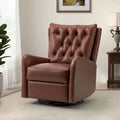 Jordano Mid-Century Leather Recliner with Metal Base by HULALA HOME