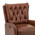 Jordano Mid-Century Leather Recliner with Metal Base by HULALA HOME