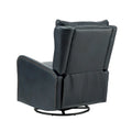 Jordano Mid-Century Leather Recliner with Metal Base by HULALA HOME