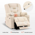 MCombo Compact Power Lift Recliner Chair with Massage and Heat for Seniors, Faux Leather Model 7569