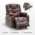 MCombo Compact Power Lift Recliner Chair with Massage and Heat for Seniors, Faux Leather Model 7569