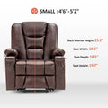 MCombo Compact Power Lift Recliner Chair with Massage and Heat for Seniors, Faux Leather Model 7569