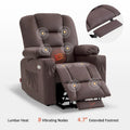 MCombo Compact Power Lift Recliner Chair with Massage and Heat for Seniors, Faux Leather Model 7569