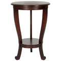 SAFAVIEH Carlotta Grey Pedestal Side Table - Dimensions: 18.1" W x 18.1" D x 26" H