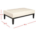 SAFAVIEH Tonja Brown Bicast Leather Rectangular Ottoman