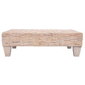 SAFAVIEH Caron Natural Wicker Bench - Washed Finish - Dimensions: 41"W x 28"D x 12"H