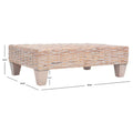SAFAVIEH Caron Natural Wicker Bench - Washed Finish - Dimensions: 41"W x 28"D x 12"H