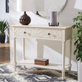 SAFAVIEH Leonia Console Table with 2 Drawers - Dimensions: 35.5" W x 13" L x 29.5" H