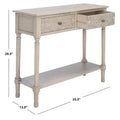 SAFAVIEH Leonia Console Table with 2 Drawers - Dimensions: 35.5" W x 13" L x 29.5" H