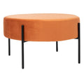 SAFAVIEH Shianne Round Velvet Cocktail Ottoman Table