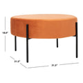 SAFAVIEH Shianne Round Velvet Cocktail Ottoman Table
