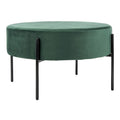 SAFAVIEH Shianne Round Velvet Cocktail Ottoman Table
