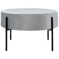SAFAVIEH Shianne Round Velvet Cocktail Ottoman Table