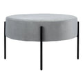 SAFAVIEH Shianne Round Velvet Cocktail Ottoman Table