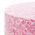 SAFAVIEH Rilla Dark Pink Round Accent Table - Dimensions: 13.8" W x 13.8" L x 19.7" H