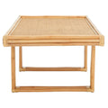 SAFAVIEH Gerdhilde Tropical Boho Coastal Rattan Rectangle Coffee Table - 47" W x 24" D x 18" H