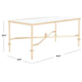 SAFAVIEH Couture Araminta Gold Leaf Coffee Table - Dimensions: 44" W x 24" L x 20.5" H