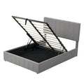 Upholstered Platform Bed with Lift-Up Storage - Full/Queen Size