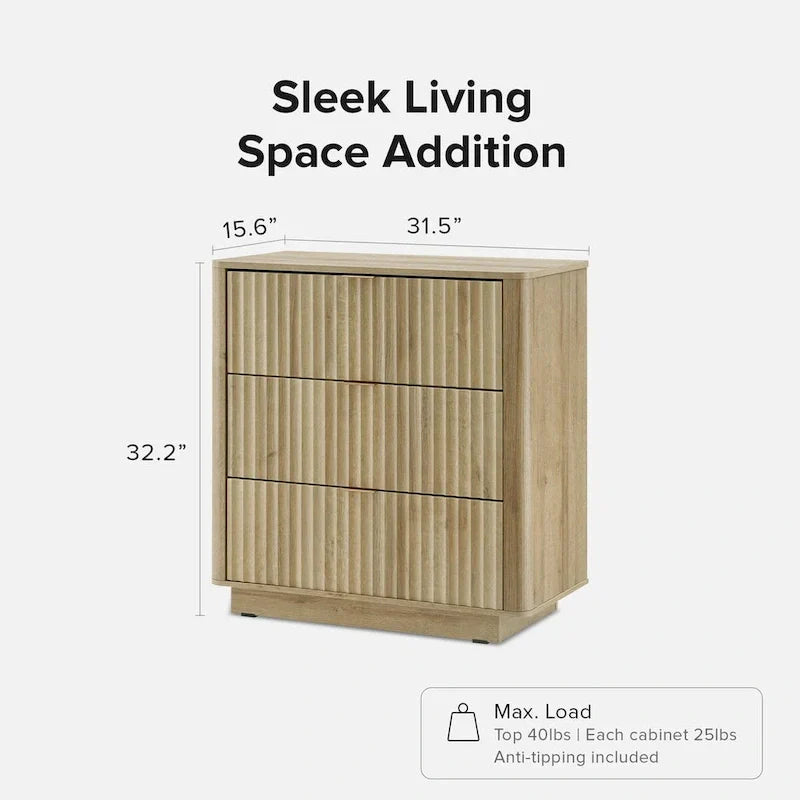 Brooklyn 3-Drawer Dresser by Mopio