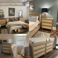Modern Boho 3-Drawer Rattan Dresser - Stylish Chest of Drawers with Ample Storage for Your Bedroom