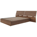 Walnut Nexera Storage Bed with Integrated Headboard