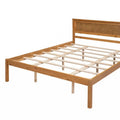 Queen Platform Bed Frame with Headboard and Wooden Slat Support