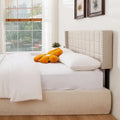 Javlergo Adjustable Upholstered Wingback Headboard for Queen/King Size Beds with Double Nailhead Trim