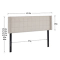 Javlergo Adjustable Upholstered Wingback Headboard for Queen/King Size Beds with Double Nailhead Trim