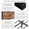 Full Size Bed Frame with Storage Headboard, 2 Drawers, LED Lighting, and Built-in Charging Station