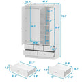 78.7H Combo Twin Wardrobe Set: Stylish and Functional Armoires for Your Closet