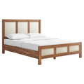 Capri Queen Platform Bed with Wood Grain Finish