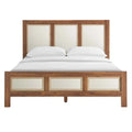 Capri Queen Platform Bed with Wood Grain Finish