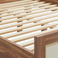 Capri Queen Platform Bed with Wood Grain Finish