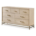Drayden Transitional Solid Wood 7-Drawer Dresser with Metal Legs by Furniture of America