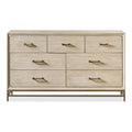 Drayden Transitional Solid Wood 7-Drawer Dresser with Metal Legs by Furniture of America