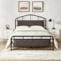 HULALA HOME Eufemia Industrial 62-Inch High Headboard Metal Platform Bed Frame