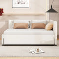 Merax Upholstered Full-Size Daybed with Trundle Feature