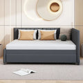 Merax Upholstered Full-Size Daybed with Trundle Feature