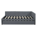 Merax Upholstered Full-Size Daybed with Trundle Feature