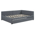 Merax Upholstered Full-Size Daybed with Trundle Feature
